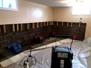 Equipment in Residential Basement for Omaha Water Damage Restoration